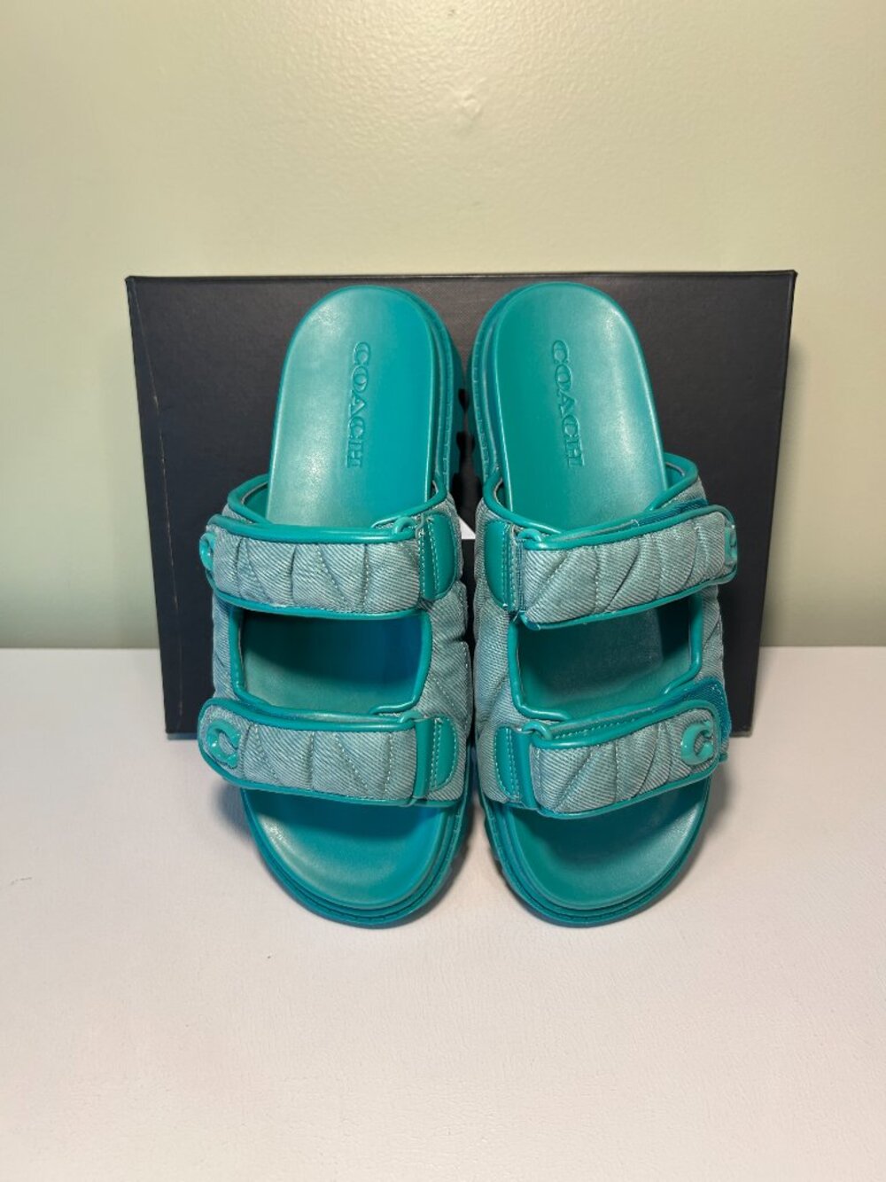 Coach Women's Sculpted C Double Band Sandal With Quilting